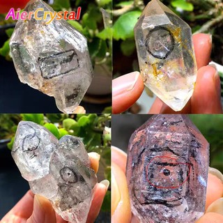 Viên Đá Herkimer Tự Nhiên Màu Đen Dùng Trang Trí