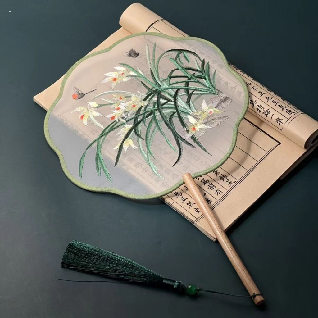 Dmo-Quạt Cầm Tay Làm Thủ Công Phong Cách vintage