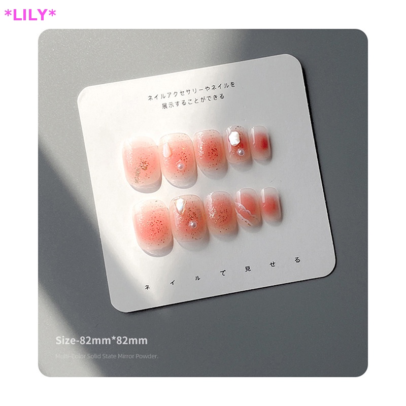 Lily 10Pcs Nail Bao Bì Hiển Thị Các Tông Móng Tay Giả Thẻ Cho Báo Chí Trên Móng Tay Uuu