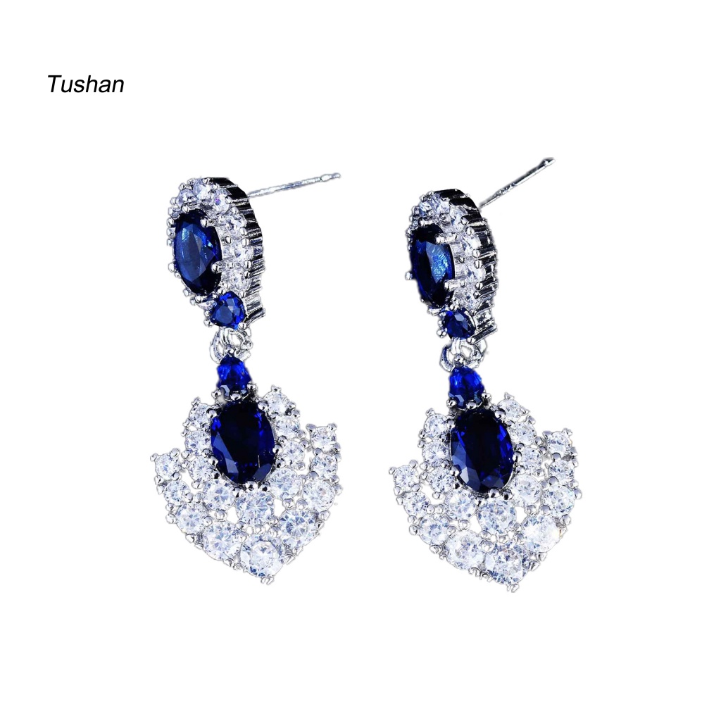 Bộ Trang Sức Vòng cổ / Bông Tai Đính Đá Tự Nhiên Thiết Kế Nhẹ Nhàng Tinh Tế Cho Nữ