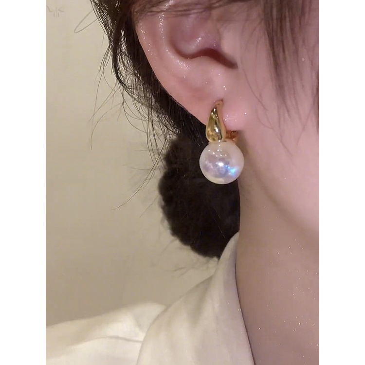 Bông Tai Đính Ngọc Trai Cao Cấp Sang Trọng Phong Cách Pháp