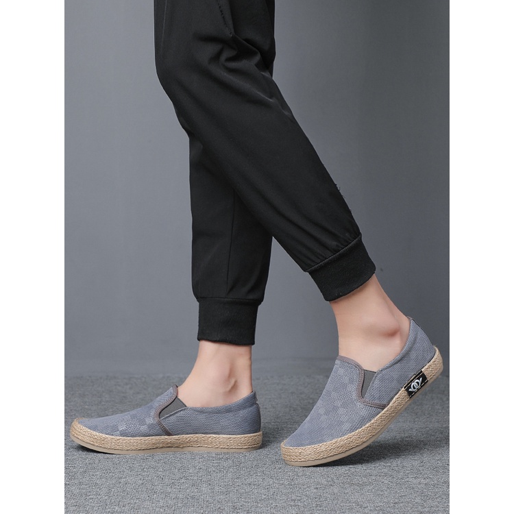 Slip on - Giày lười vải nam thương hiệu Baoda - Chất liệu vải lưới thoáng khí đế cao su mềm êm chống trơn - Mã SP 23053