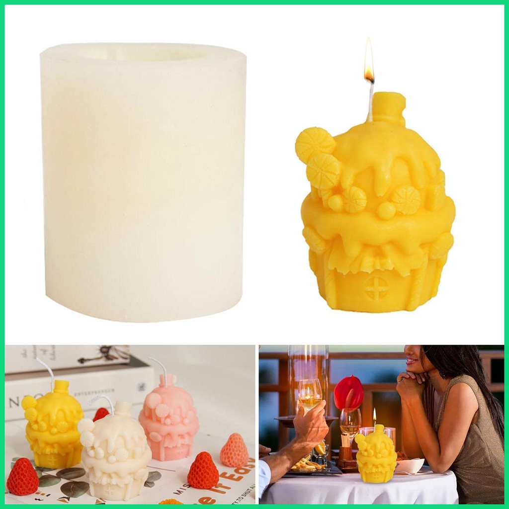 Khuôn Silicon Làm Nến Hình Ngôi Nhà Dễ Thương Đa Năng Có Thể Tái Sử Dụng