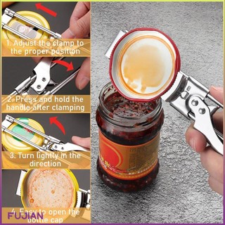 Bottle Opener Cap Stainless Tight Lid Manual Jar Adjustable Corkscrew [B/12]