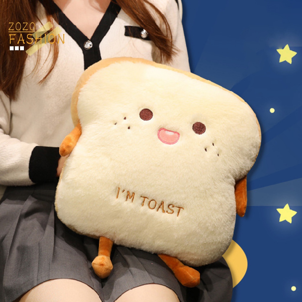 Gối Nhồi Bông Hình Bánh Mì Thân Thiện Với Môi Trường Dùng Trang Trí Phòng Trẻ Em