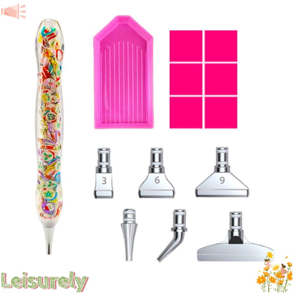 Bộ Phụ Kiện Bút Thêu Tranh Chữ Thập 5D Bằng Nhựa Resin