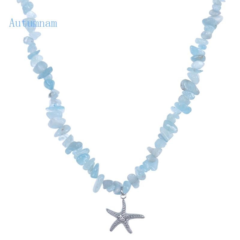 Vòng cổ Mặt Sao Biển Đính Đá Pha Lê Tự Nhiên