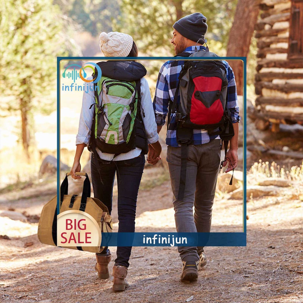 Túi Canvas Đựng Củi Gỗ Chống Rách Có Thể Gấp Gọn Tiện Lợi