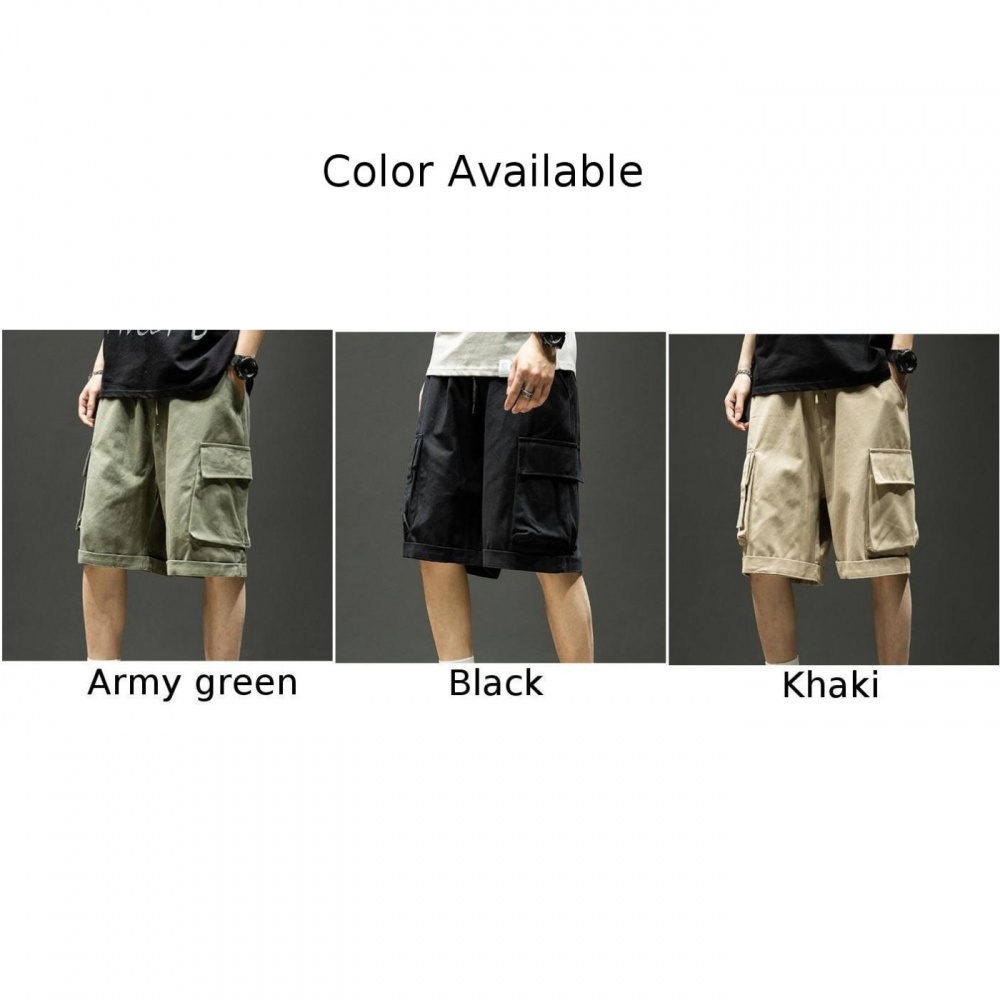 Quần Short Dây Rút Nhiều Túi Thoáng Khí Thoải Mái Cho Nam