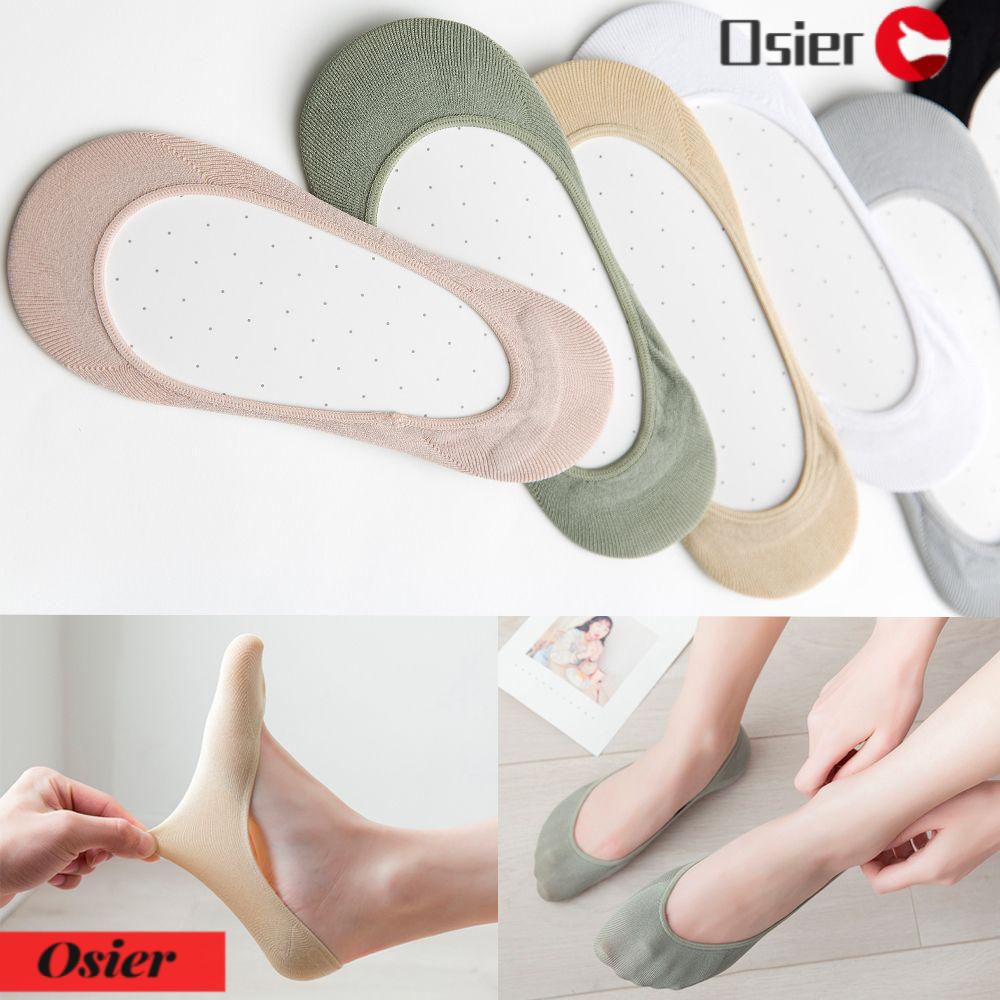 Osier1 Đôi Vớ Thuyền Silicon Siêu Mỏng Thấm Hút Mồ Hôi Chống Trượt Thời Trang