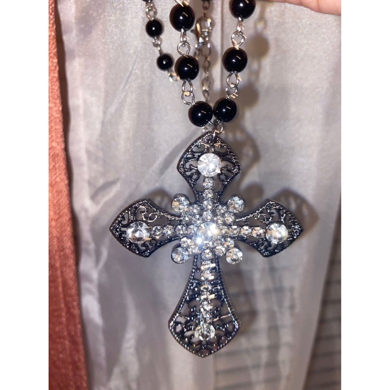 Vòng cổ Chuỗi Hạt Mặt Thánh Giá Phong Cách Gothic Cho Nam Và Nữ