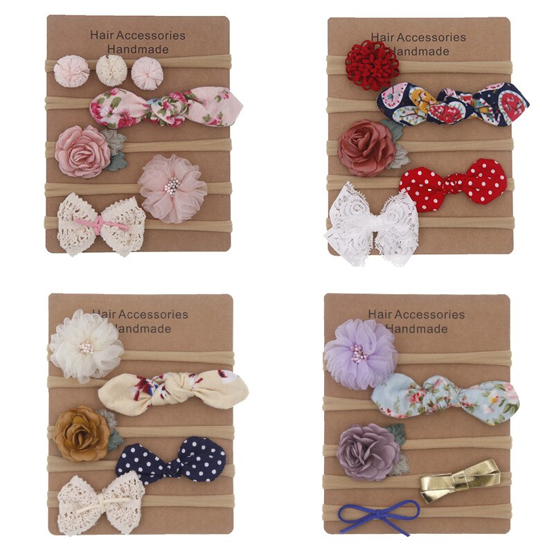 Set 5 Băng Đô Ren Hoa Dễ Thương Cho Bé Gái