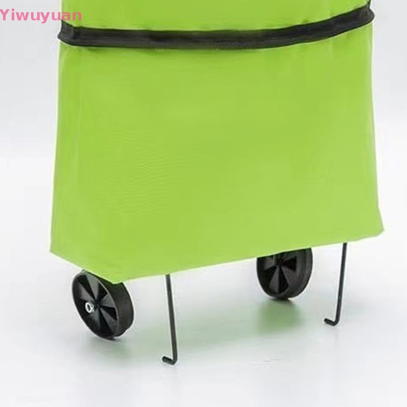< Yiwuyuan > Túi Mua Sắm Bằng Nylon Có Bánh Xe Kéo Mở Rộng Tái Sử Dụng Được Mới