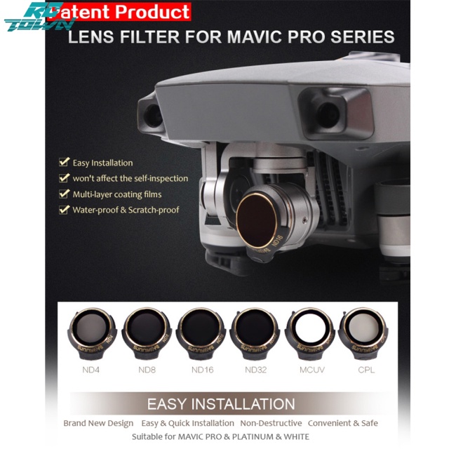 Bộ Lọc Ống Kính MCUV CPL ND4 ND8 ND16 ND32 Cho DJI MAVIC PRO PLATINUM & Lens