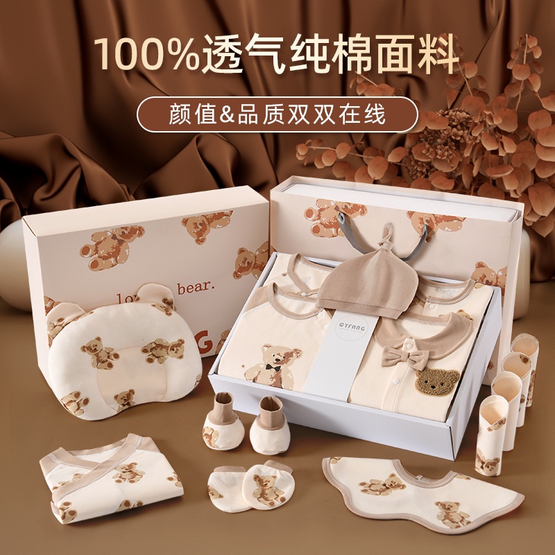 Hộp Quà Tặng Quần Áo Sơ Sinh Dễ Thương Cho Bé Sơ Sinh
