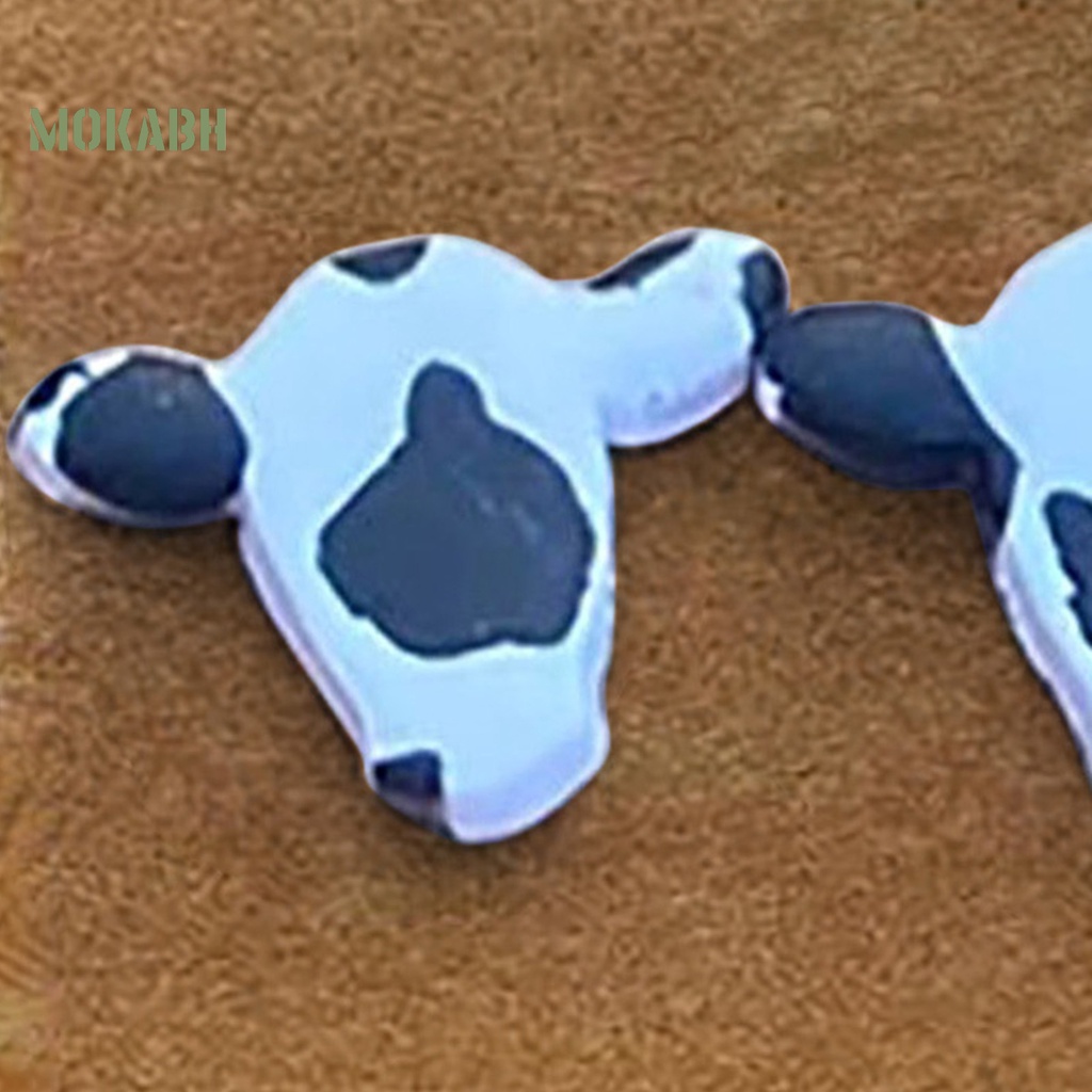 1 Đôi Bông Tai Hình Bò Sữa Bằng Acrylic Màu Trơn Dễ Thương Không Gây Dị Ứng Dành Cho Nữ