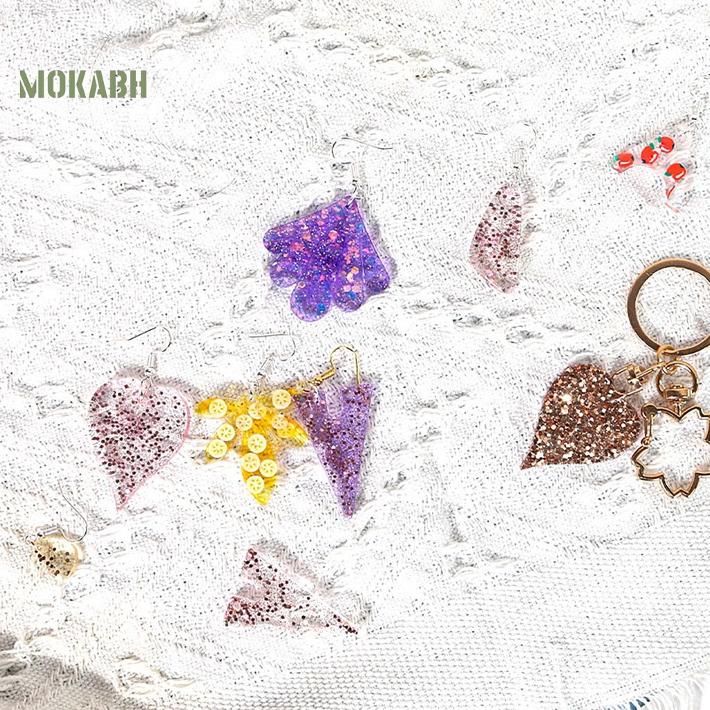 Khuôn Silicone Hình Lá Phong / Trái Tim / Hình Học Làm Bông Tai DIY