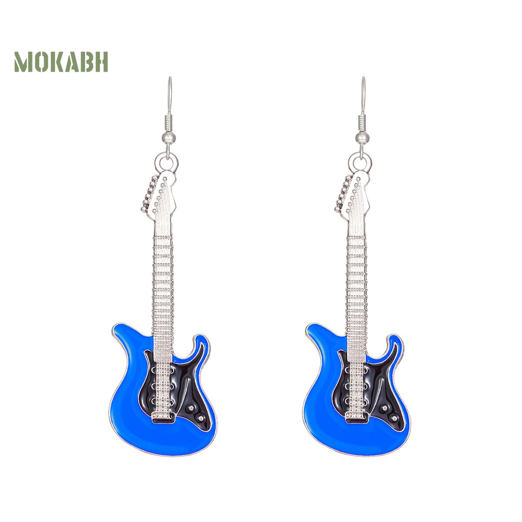 1 Đôi Bông Tai Hình Đàn Guitar Bằng Hợp Kim Thời Trang Bắt Mắt