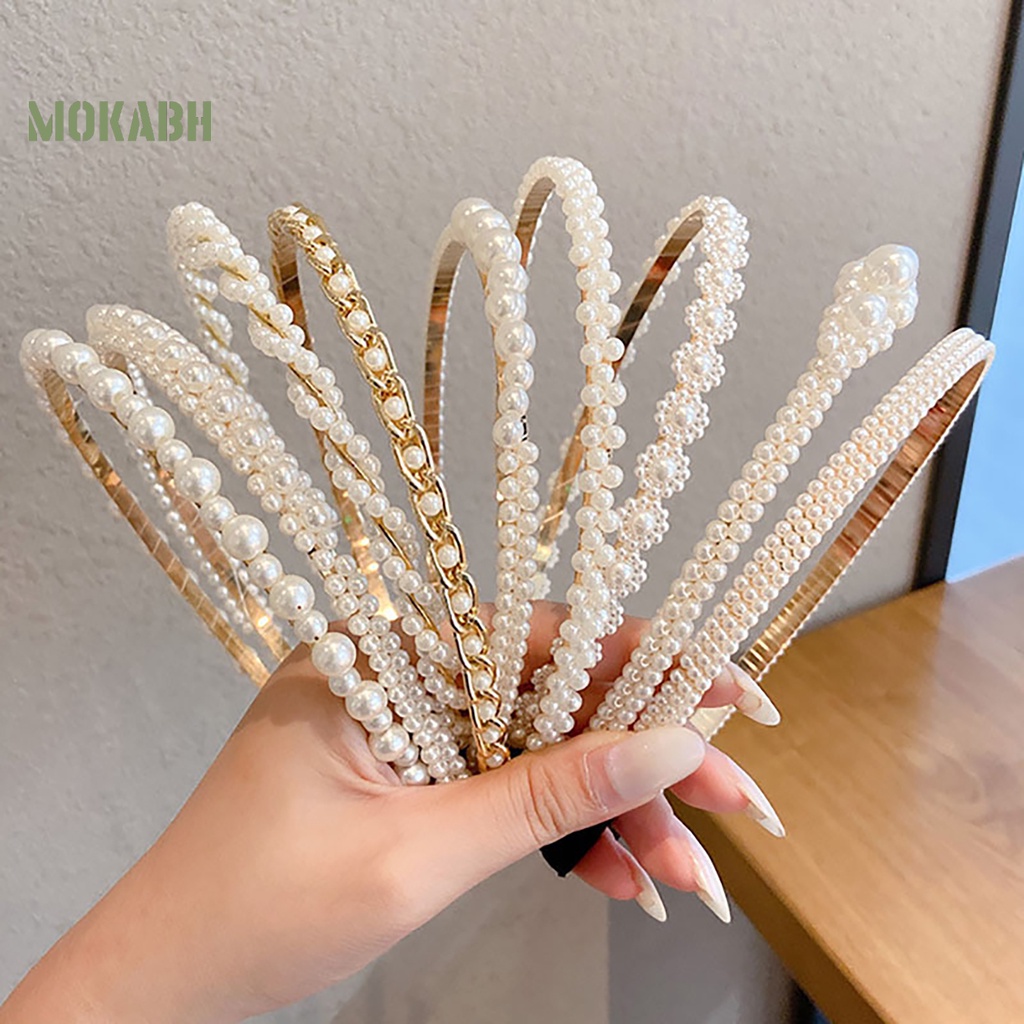 Băng Đô Cài Tóc Co Giãn Chống Trượt Trọng Lượng Nhẹ Màu Sắc Đơn Giản