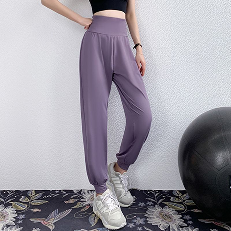 Quần Dài Thể Thao Dáng Rộng Lưng Cao Nhanh Khô Thoải Mái Thời Trang Mùa Hè Cho Nữ