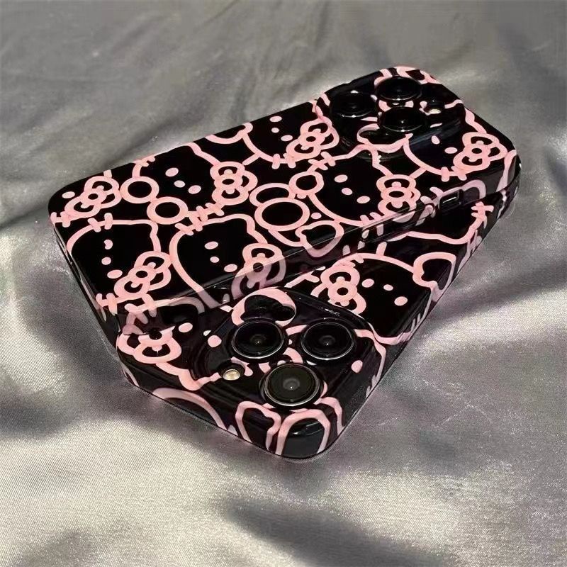 🔥Ốp Điện Thoại Họa Tiết Mèo Hello Kitty Màu Hồng Dễ Thương Dành Cho Apple Iphone 1112I 13 Pro Max 14 Pro