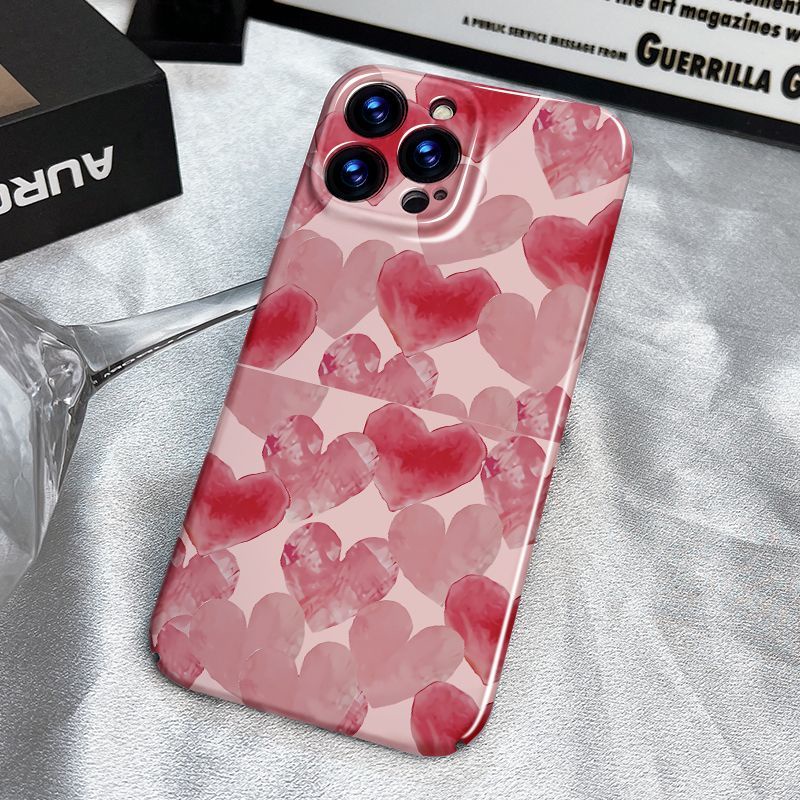 Ốp Điện Thoại Họa Tiết Trái Tim Dễ Thương Cho Iphone 1113 Xr xs Max 12 14 Pro Max