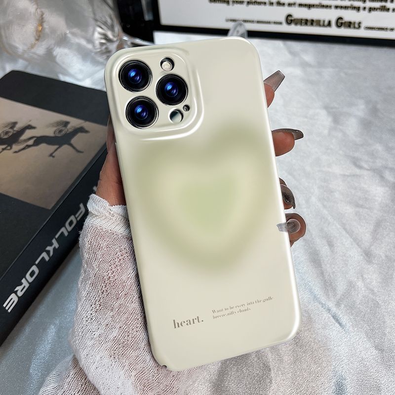 Ốp Điện Thoại Họa Tiết Trái Tim Màu Xanh Lá Lấp Lánh Xinh Xắn Cho Iphone xr Promax xsiPhone14 / 1211 13 E44G