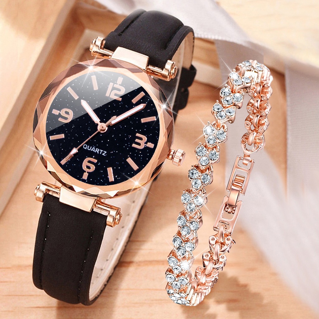 Đồng Hồ Nữ Dây Da Mặt Trái Tim Thời Trang