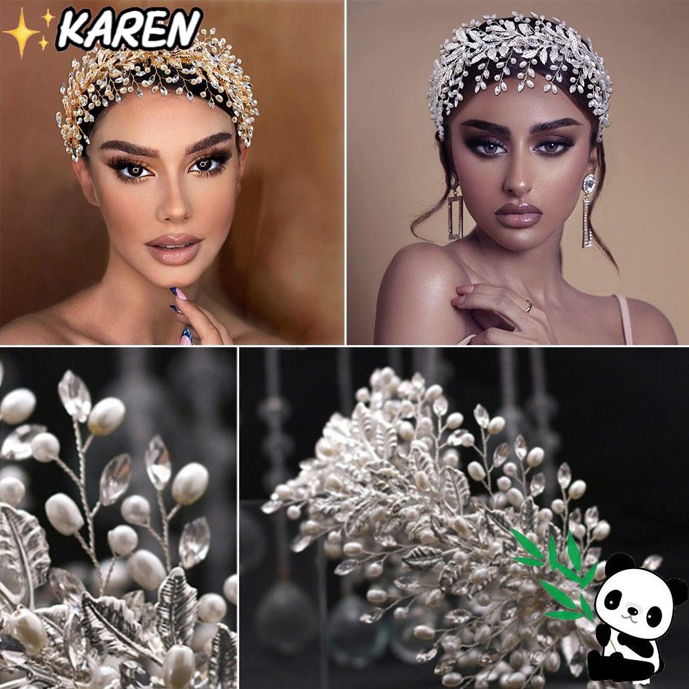 Khăn Trùm Đầu Lá KAREN|Quà Tặng Màu Sắc Dành Cho Bạn Nữ|Trâm Cài Tóc Nhiều Màu Sắc Phong Cách Bohemian Cho Cô Dâu|Vương Miện Cài Tóc