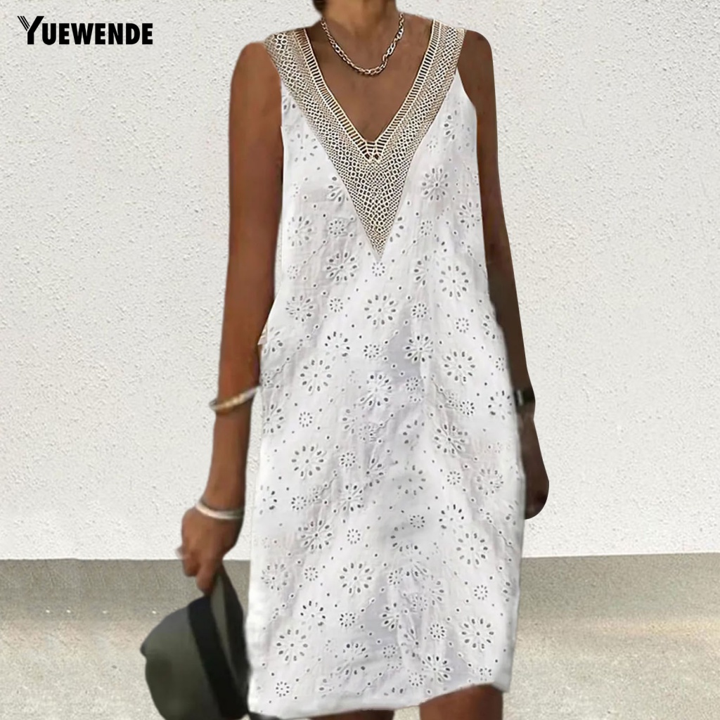 Yue.z Đầm Nữ Mùa Hè Màu Trơn