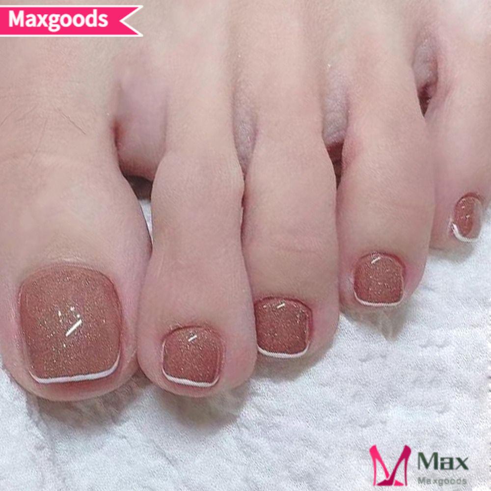 Bộ 24 Móng Chân Giả Ngắn Phong Cách Pháp