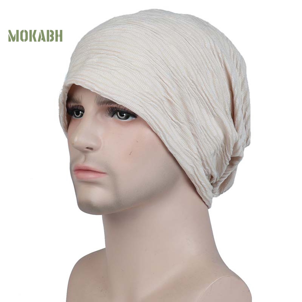 [Mok Abh] Mũ Lưỡi Trai Xếp Ly Mỏng Không Vành Mềm Mại Thoải Mái Không Vành Mặc Thường Ngày Cho Nam