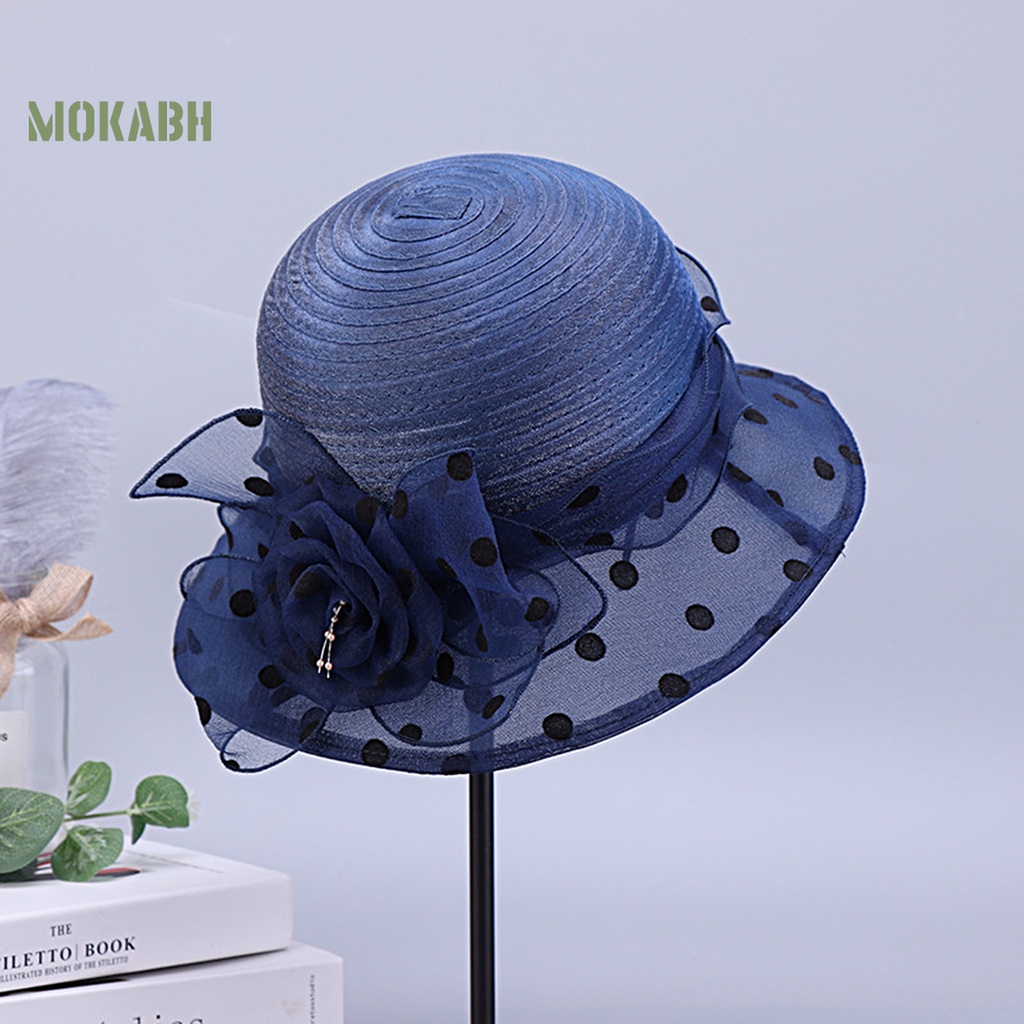 Nón Tai Bèo Chống Tia UV Họa Tiết Chấm Bi Và Hoa Thoáng Khí Dành Cho Nữ