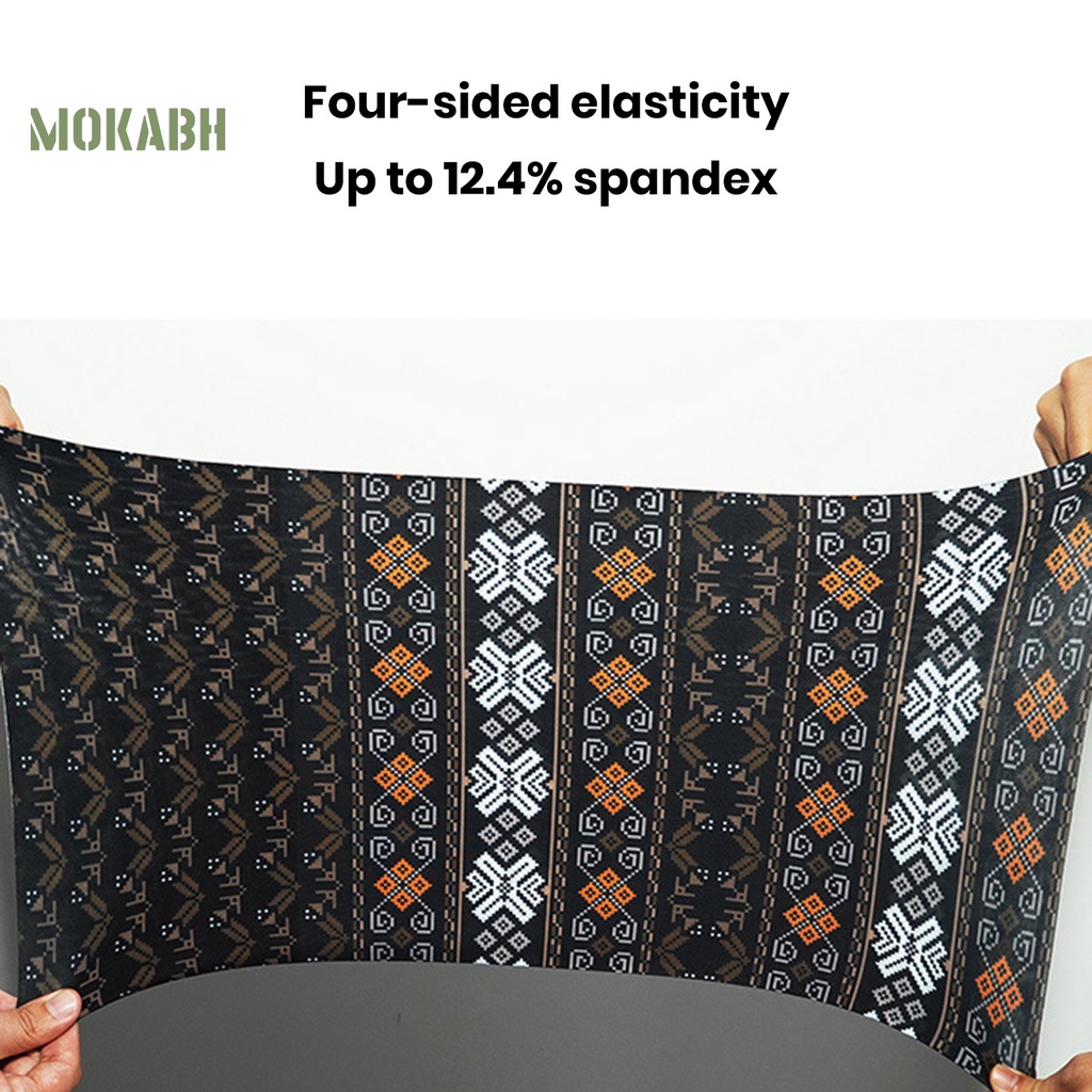 [Mok Abh] Khăn Choàng Cổ Mỏng Co Giãn Thoáng Khí Chống Nắng Chống Bụi Có Độ Co Giãn Cao In Họa Tiết Geo Dành Cho Nam Đi Xe Đạp / Cắm