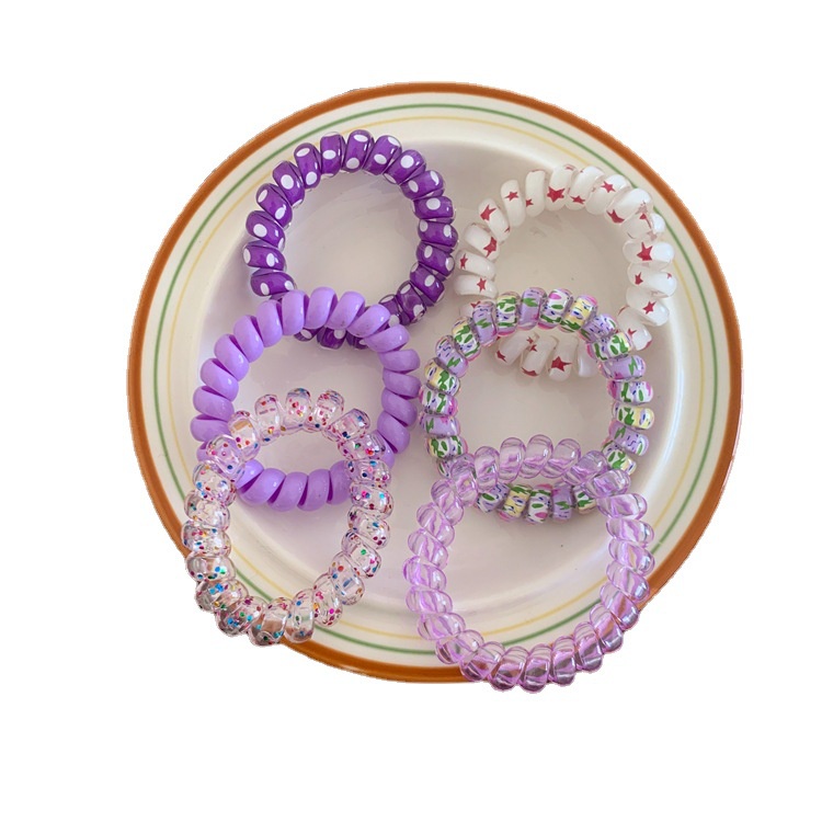 Dây Cột Tóc Co Giãn Cao Không Có Thể Thay Đổi Màu Sắc Ngọt Ngào Cho Nữ