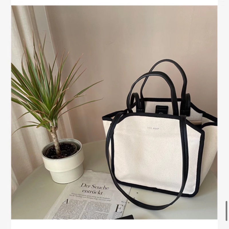 Túi Đeo Vai / Xách Tay Bằng Vải Bạt Gọn Nhẹ