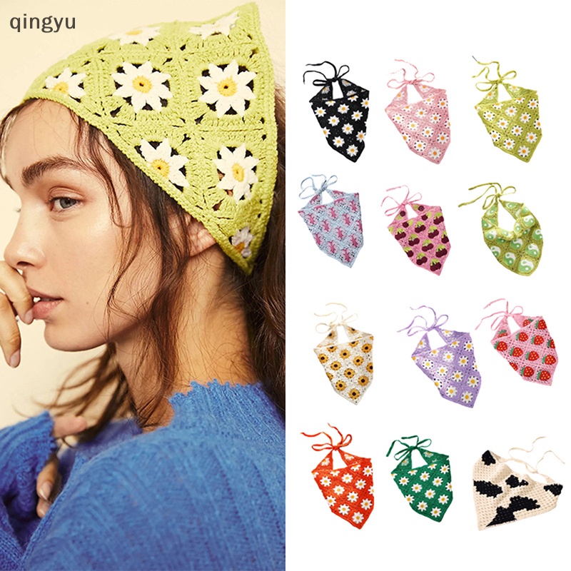 1 Băng Đô Đan Len Hình Tam Giác Có Thể Điều Chỉnh Cho Nữ