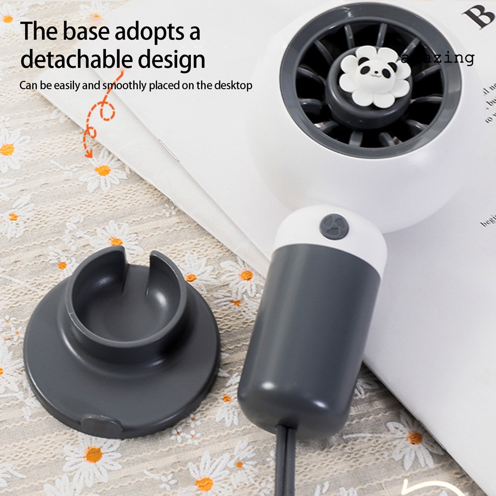 1 Bộ Quạt Làm Mát 3D Sạc USB Yên Tĩnh Có Dây Đeo