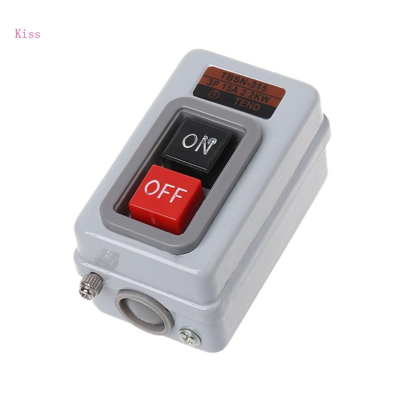 Công Tắc Nguồn Tự Khóa 3 Pha kiss TBSN-315 AC 380V 15A 2 2KW