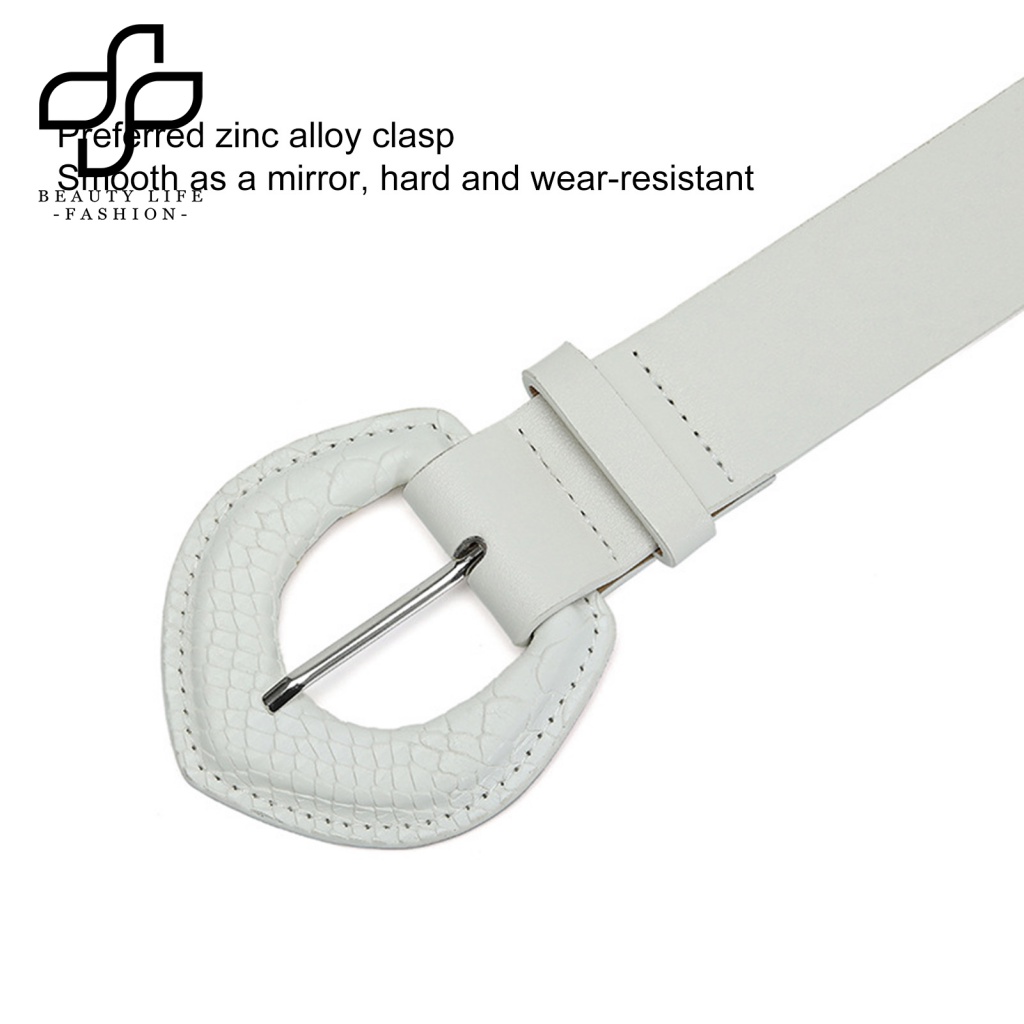 Thắt Lưng Dây Giả Da Rắn Màu Trơn Điều Chỉnh Được Phong Cách Dân Tộc Cho Nữ