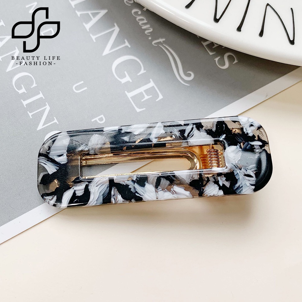 1 Kẹp Tóc Acrylic Họa Tiết Đá Hoa Cương Thời Trang