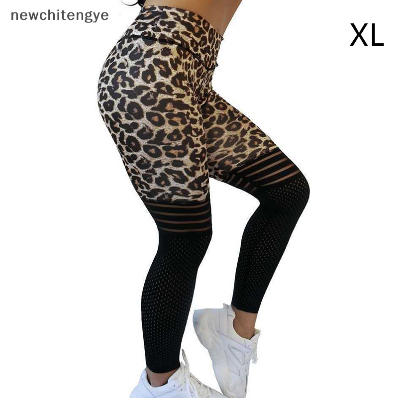 Quần Legging Thể Thao Nâng Mông Lưng Cao Không Đường May Họa Tiết Da Báo Thời Trang Cho Nữ