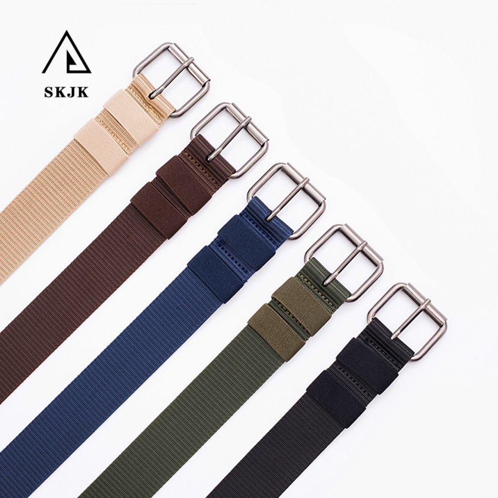 Thắt lưng canvas khóa tự động thời trang cho nam nữ