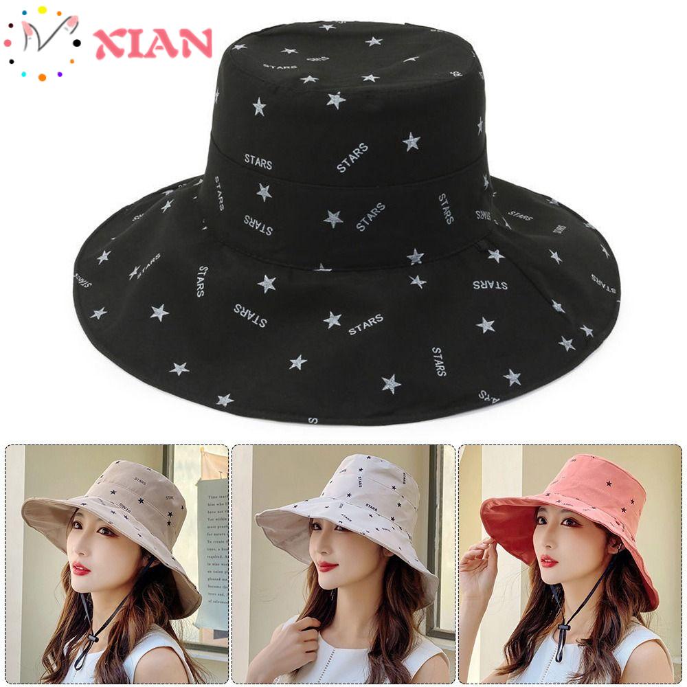 Xiantin Mũ Bucket Hai Mặt Chất Liệu Cotton Cho Nam Nữ