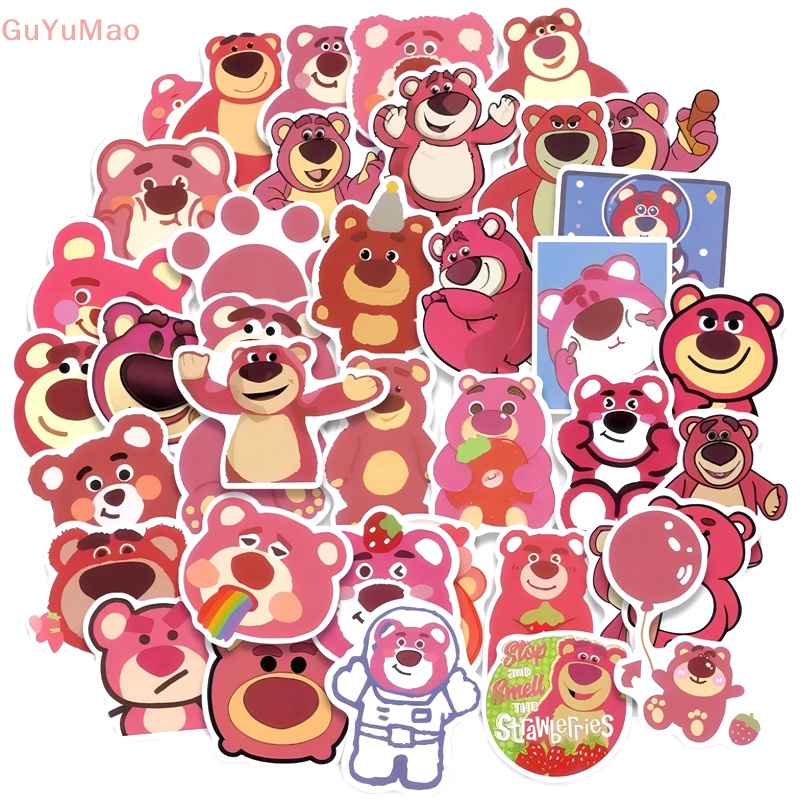 DISNEY [cxGUYU] 50 Miếng Dán Hoạt Hình Toy Story Lotso Huggin Dễ Thương Trang Trí Điện Thoại Laptop Đồ Chơi Cho Bé Gái PRTA
