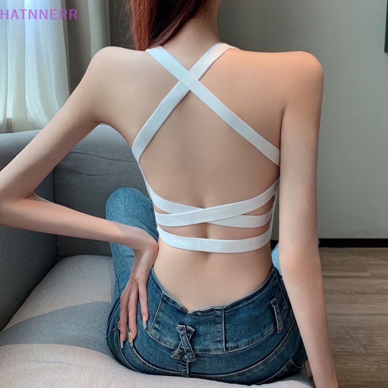 Áo Hai Dây Mùa Hè Màu Trơn Hở Lưng Gợi Cảm Cho Nữ FHS