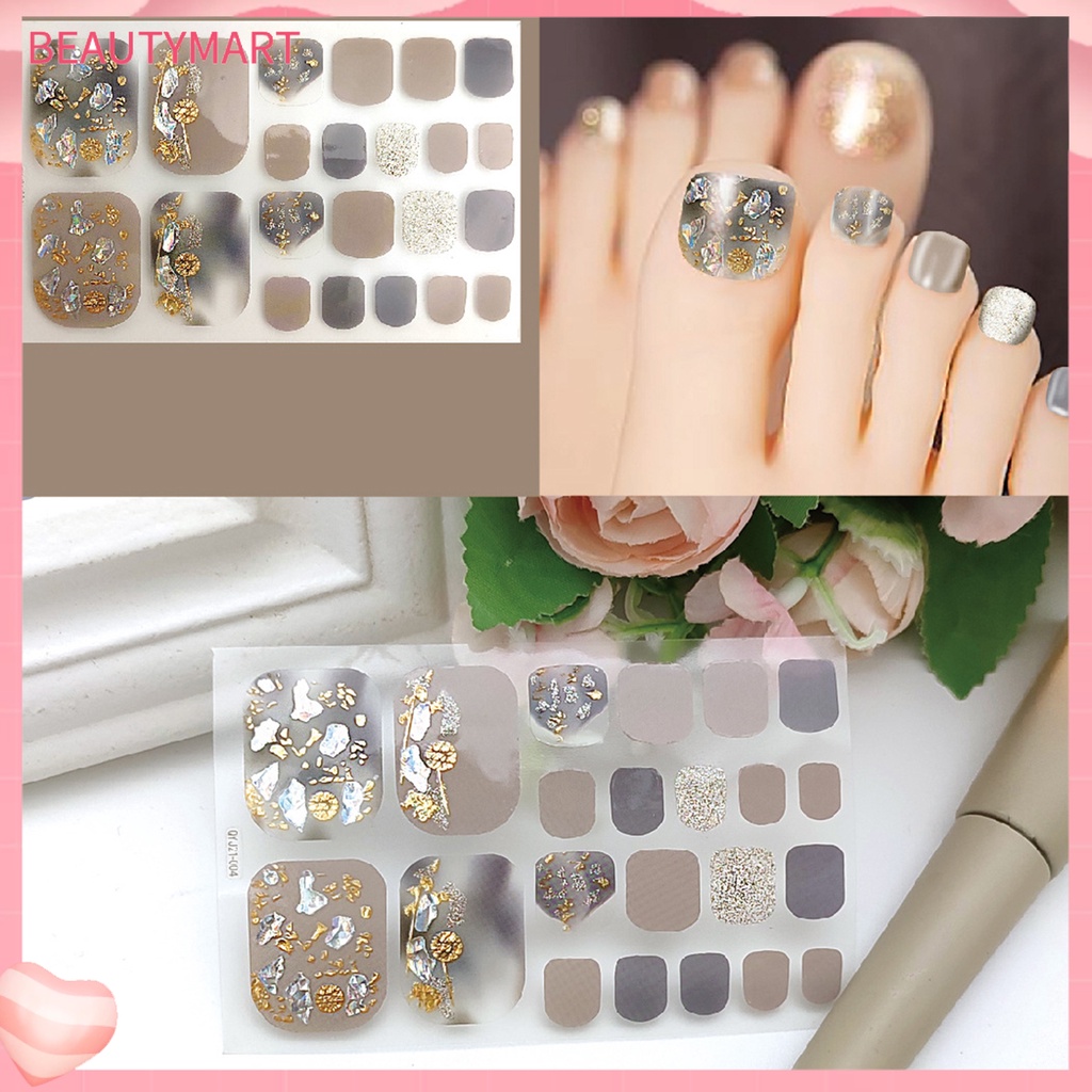 1 Bộ Miếng Dán Móng Chân Chống Nước Tự Dính Dành Cho Nữ