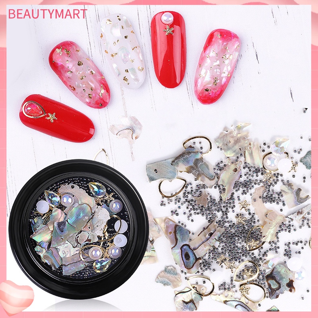 1 Hộp Đá Vỏ Sò Đính Trang Trí Móng Tay Dễ Sử Dụng