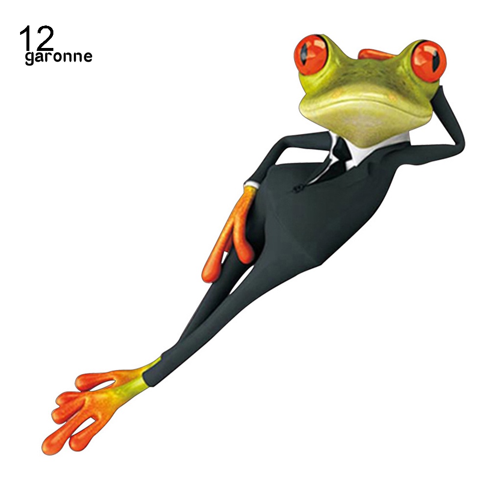 Nhãn Dán Trang Trí Thân Xe Họa Tiết Hoạt Hình Ếch 3D Vui Nhộn