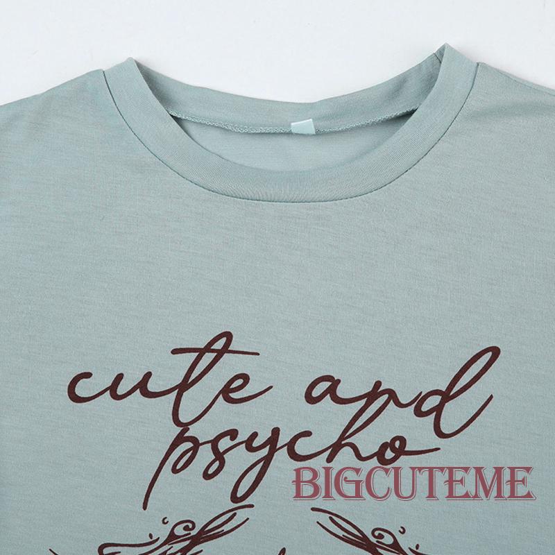 Áo Thun Crop Top Tay Ngắn In Chữ Phong Cách Đường Phố Thời Trang Mùa Hè Cho Nữ